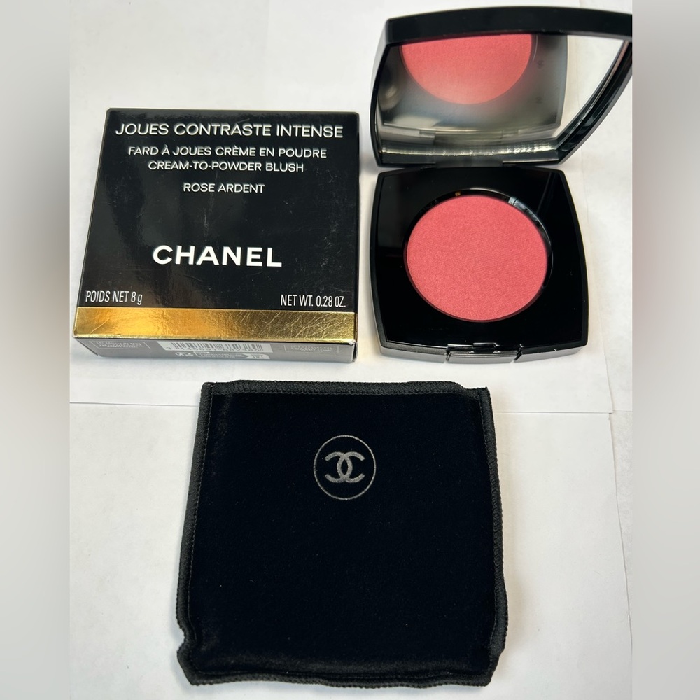 NWT🌷CHANEL JOULS CONTRASTE Intense Cream-To-Powder Blush in Rose Ardent